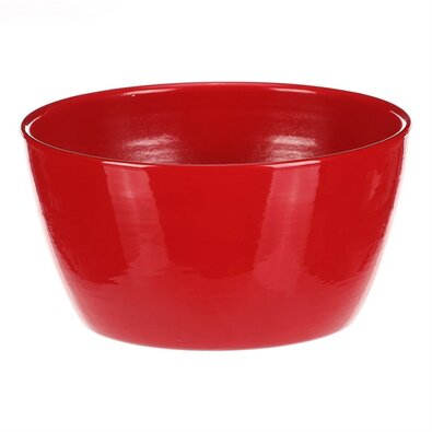 Keramik-Übertopf Terrakotta, Durchmesser 15 cm, rot