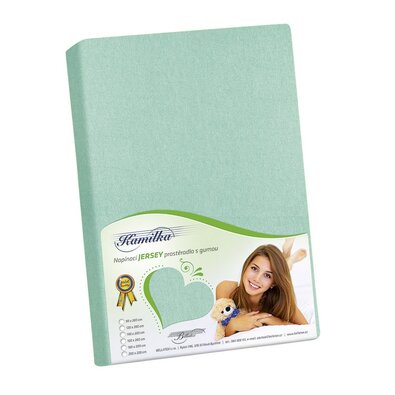 Bellatex Jersey prestieradlo Kamilka svetlozelená, 100 x 200 cm