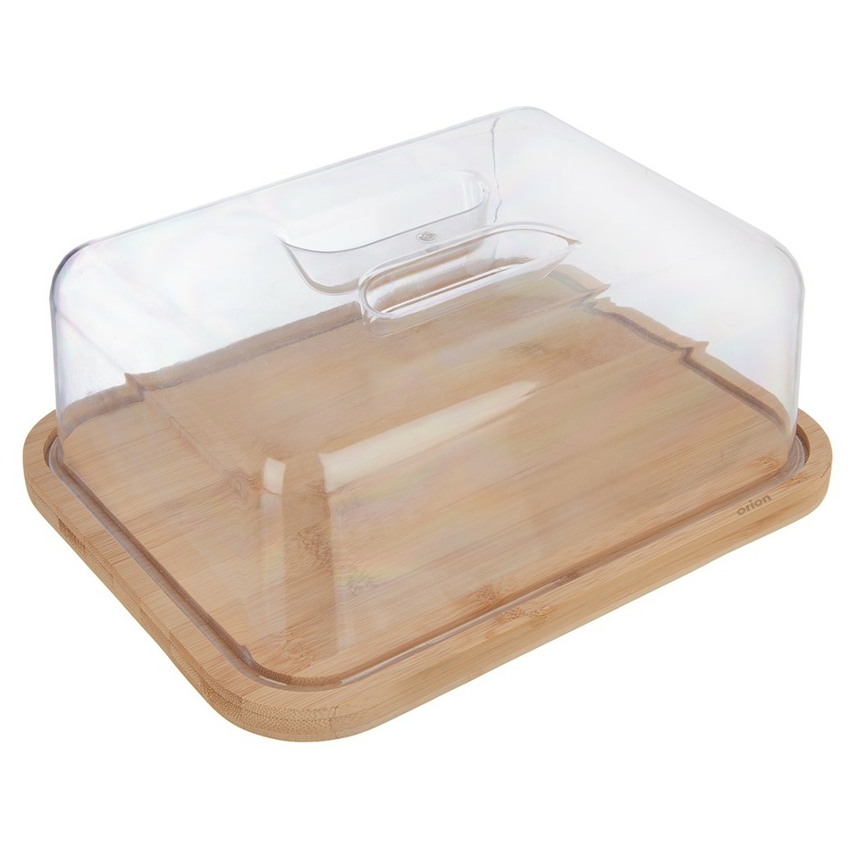 Orion Tablă de servire din bambus cu capac, 28 x22 x 11 cm