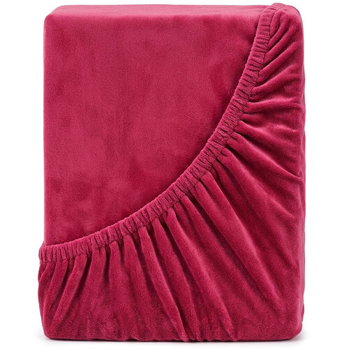 4Home Bettlaken Mikroflanell Burgundenrot, 90 x 200 cm