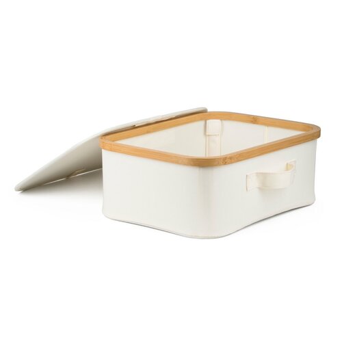 G21 tárolódoboz 40 x 30 x 15 cm, bambusz, fedéllel, bézs