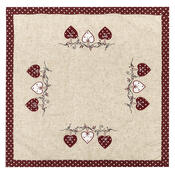 Faţă de masă Inimioare bulină, roşu, 85 x 85 cm