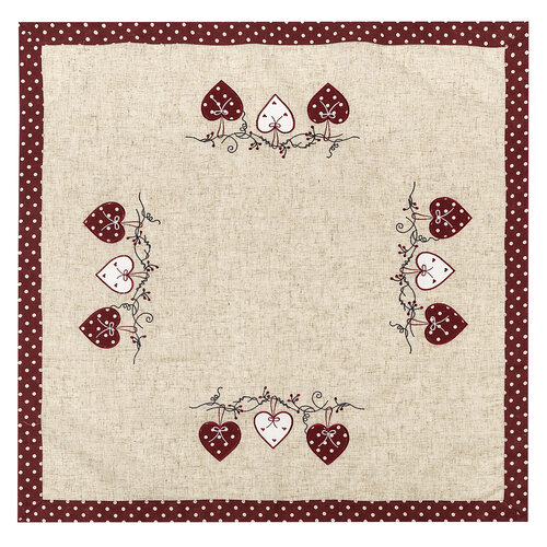 Prtljaga Srca pikantna rdeča, 85 x 85 cm