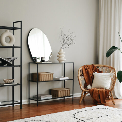 Metallregal D100, schwarz