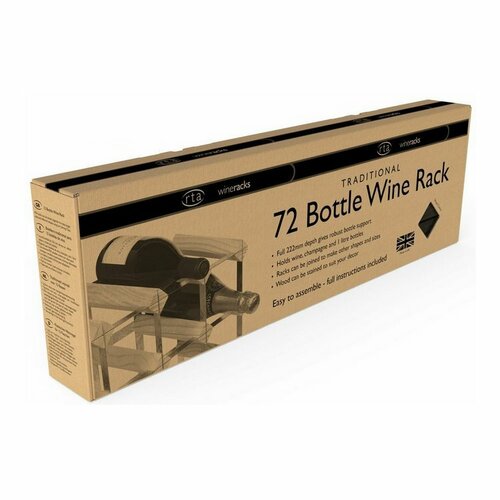 RTA Suport pentru 72 sticle de vin, stejar negru