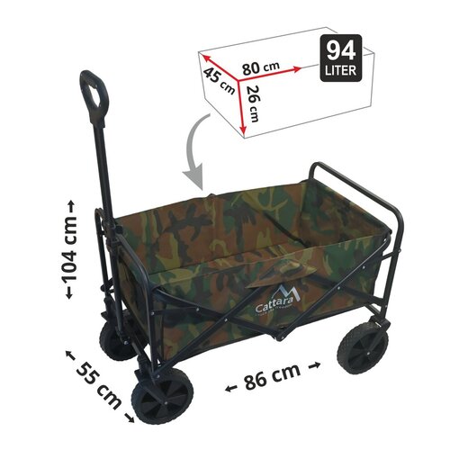 Cattara 13704 Sklopni kamp prikolica Trogir Arm y,104 x 86 x 55 cm