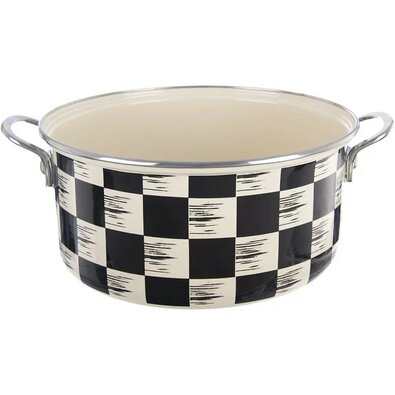 Orion Emaliowany rondel Szachownica Lem, 5 l,średnica 26 cm