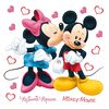Samolepicí dekorace Minnie a Mickey, 30 x 30 cm