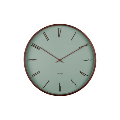 Karlsson 6014GR dizajnové nástenné hodiny zelená, pr. 40 cm
