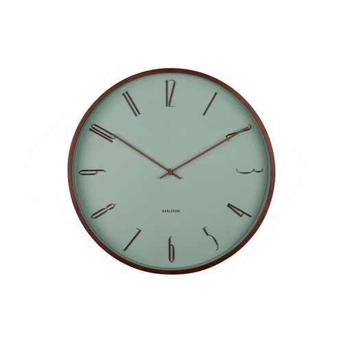 Karlsson 6014GR designové nástěnné hodinyzelená, pr.  40 cm