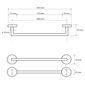 Sapho XR426 X-Round držák ručníků 80 x 6,5 cm, chrom