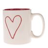 Cană din ceramică Red Heart,  600 ml