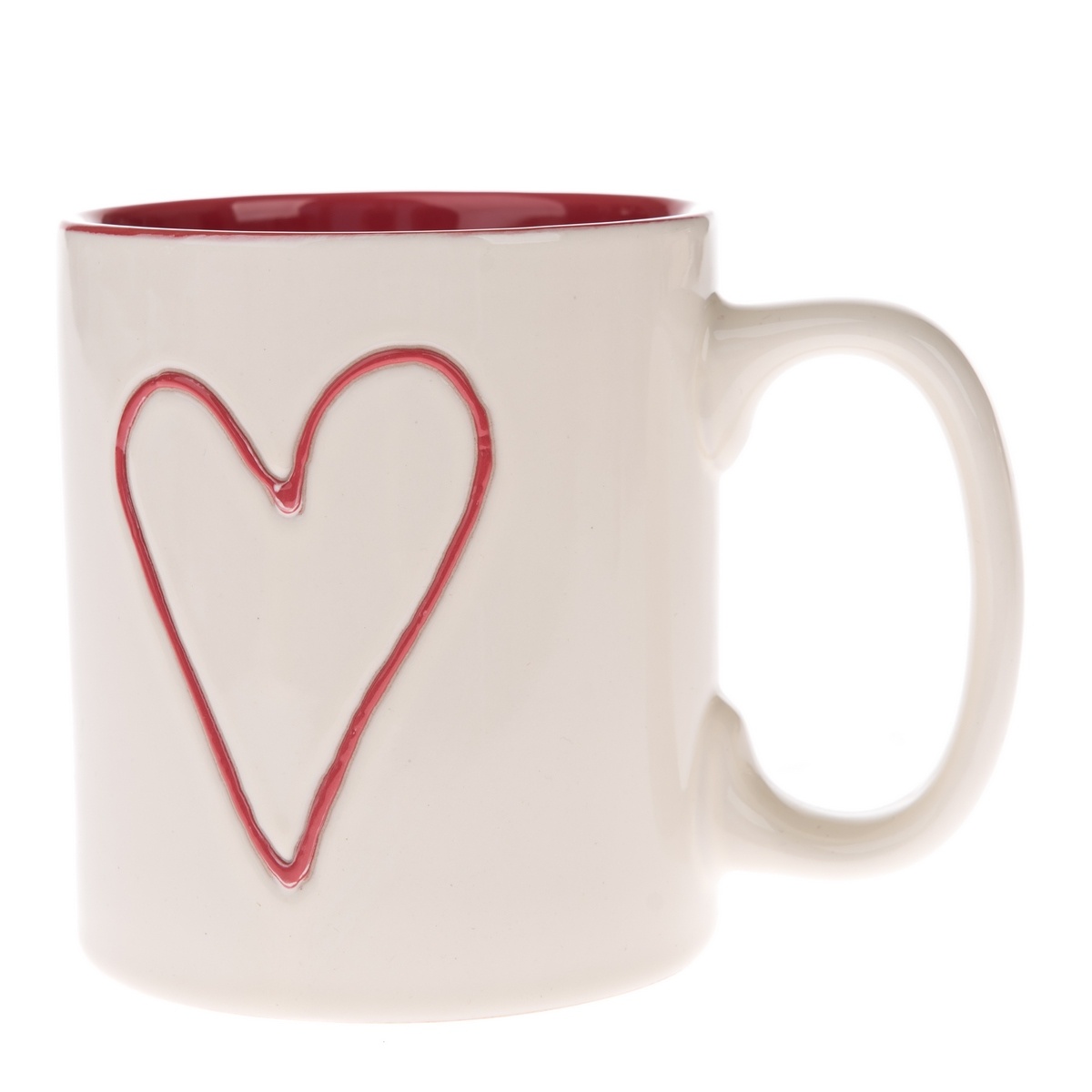 Kubek ceramiczny Red Heart, 600  ml