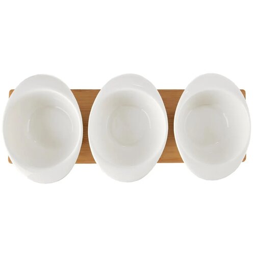 Orion Serving set of bowls with spoon and trayWhiteline, 3 pcs