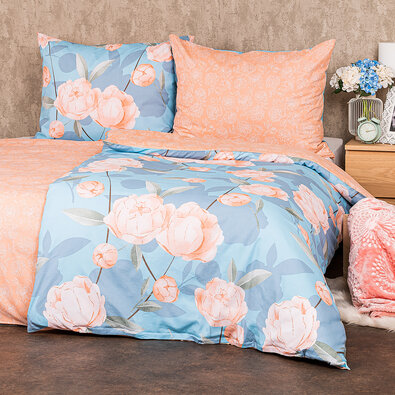 4Home Pościel bawełniana Peony Dream, 140 x 220 cm, 70 x 90 cm