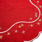 Різдвяна скатертина Зірочки червоний, 35 см