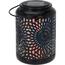 Lampă solară LED Mandala negru, 18 cm, alb cald