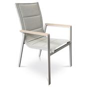 Autronic kerti szék, alumínium, textil, szürke, AZ C-S1110 GREY