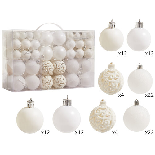 4Home Weihnachtsschmuck-Set Noel 100 St., Weiß