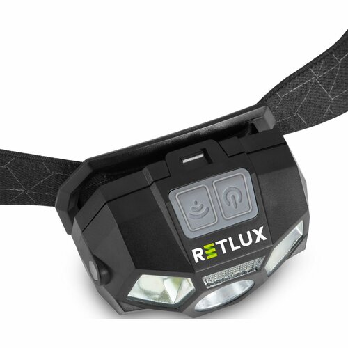Retlux RPL 701 Zewnętrzna ładowalna latarka czołowa LED COB, zasięg 70 m, żywotność 15 godzin