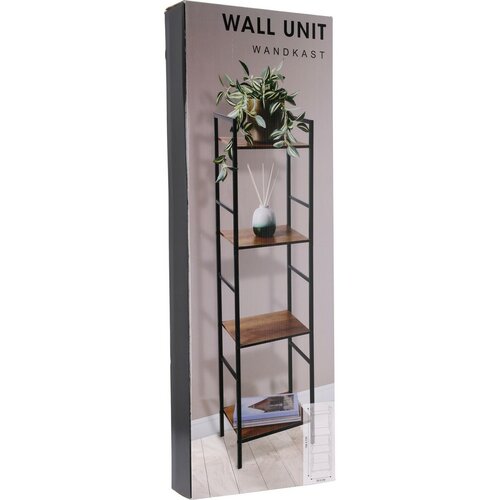 Metalowy regał 4 półki MDF, 29,5 x 23,5 x 106,5 cm