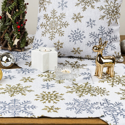 Prtljaga Snowflakes bela, 33 x 48 cm