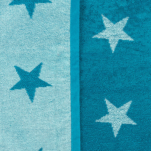 Brisača Stars turkizna, 70 x 140 cm