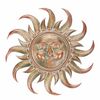 Decorațiune metalică pentru grădină Soare dincupru, diametru 49 cm, 49 x 1 x 49 cm