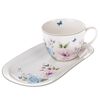 Porzellanbecher mit Tablett Flower Garden, 445 ml