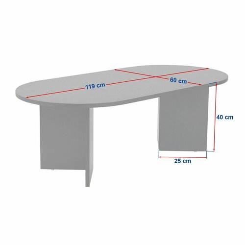 Konferenční stolek Sable - Travertine, Venezia Walnut