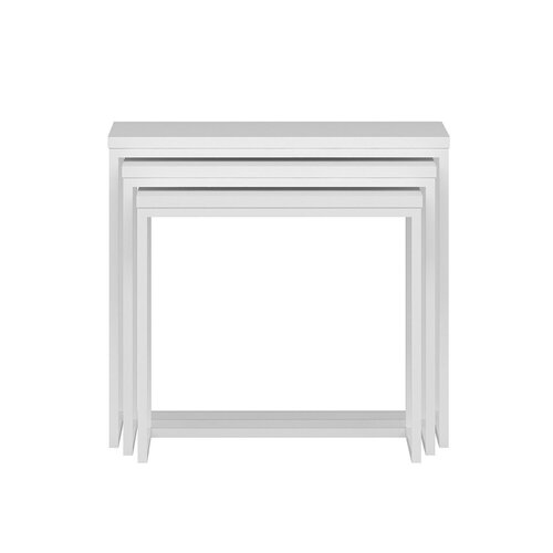 Beistelltisch Evia White, 3 Stück