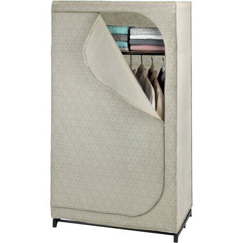 Wenko Faltbarer Schrank aus recyceltem Textil mit Regal Balance, 160 x 50 x 90 cm