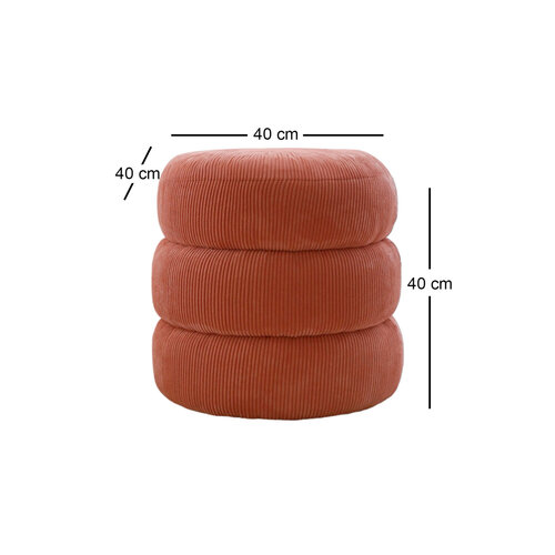 Polsterhocker Boum Vermilion