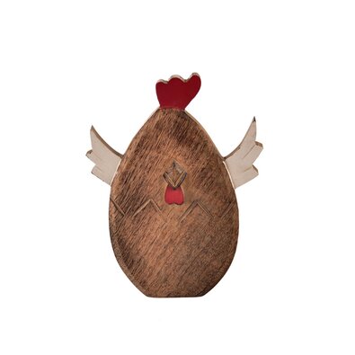 InDecor Wielkanocny kurczak z drewna mango, 21 x 3x 30 cm