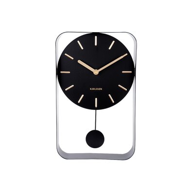 Karlsson KA5796BK Dizajnové kyvadlové nástenné hodiny, 33 cm