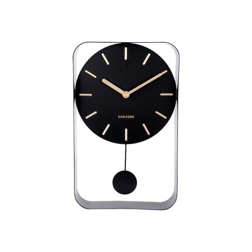 Karlsson KA5796BK Designové kyvadlové nástěnné hodiny, 33 cm