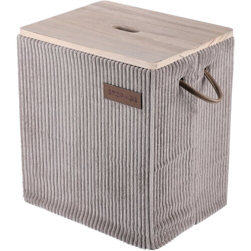 Autronic Set of 5 fabric storage boxes, grey