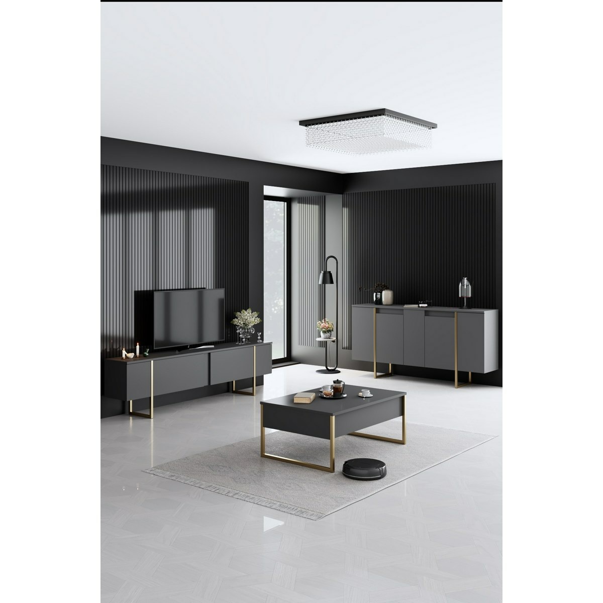 Skrinka Luxe Anthracite and Gold
