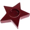 Suport de lumânări de Crăciun din ceramică  Astre roșu, 11,5 x 11,5 cm