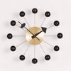 Nástěnné hodiny Ball clock 33 cm, černá mosaz