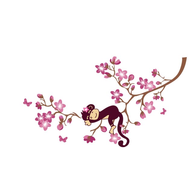 Samolepiaca dekorácia zamyslená opica