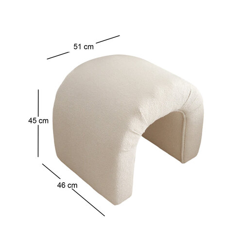 Polsterhocker Nu Teddy Cream