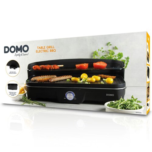 DOMO DO9260G elektromos asztali grillsütő, fekete