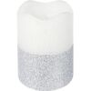 LED sviečka s časovačom 7 x 9 cm, strieborná