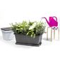 Jardinieră cu volum mare Bama Legno antracit, 60 x 30 x 25 cm