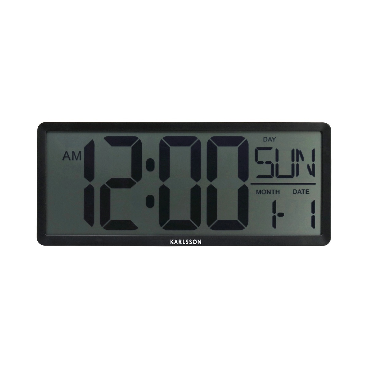 Digitálne hodiny Karlsson 6020BK čierne, 35 cm