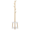 Autronic DR-N1004 WT Holz-Garderobenständer weiß, 40 x 174 cm