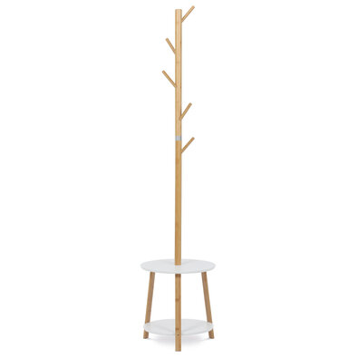 Autronic DR-N1004 WT Holz-Garderobenständer weiß, 40 x 174 cm
