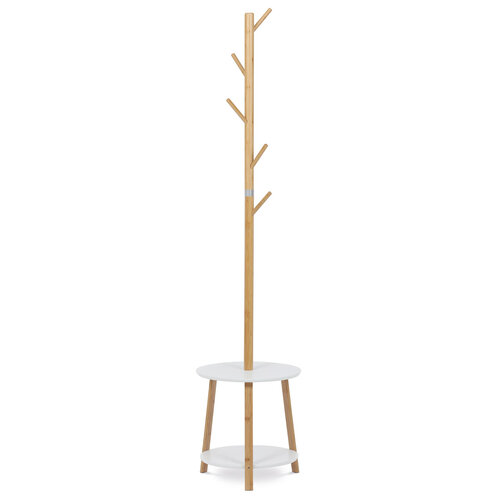 Autronic DR-N1004 WT Holz-Garderobenständer weiß, 40 x 174 cm