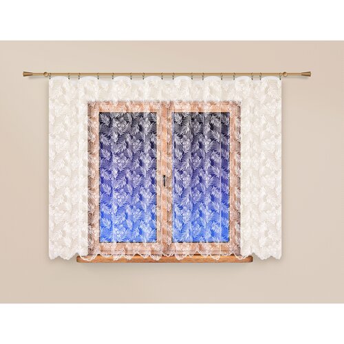 4Home Gardine Jungle gerade, 250 x 150 cmweiß  , 250 x 150 cm